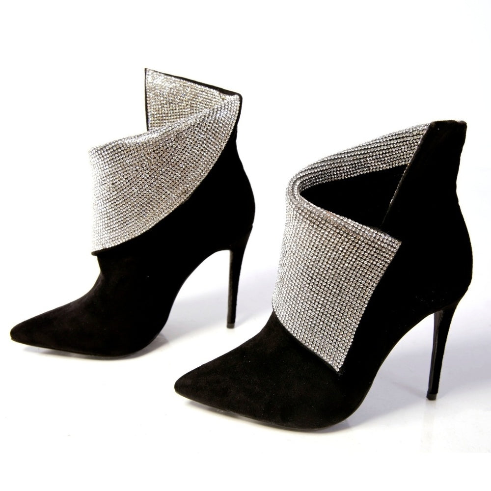 diamond Ankle boots, high heel 