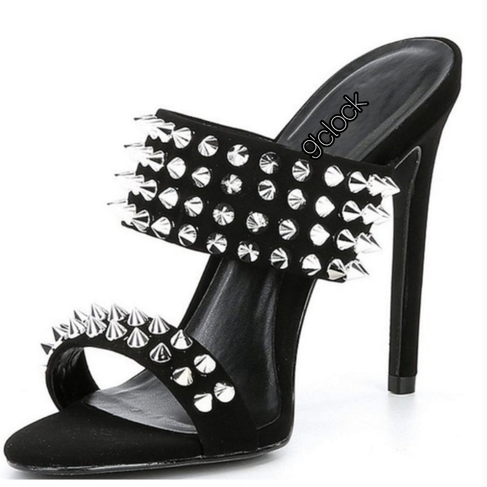 BELLA Radar Spiked Stiletto Mules