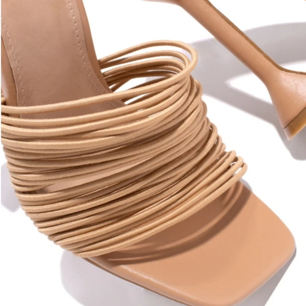 Bella Chrome Nude Heel