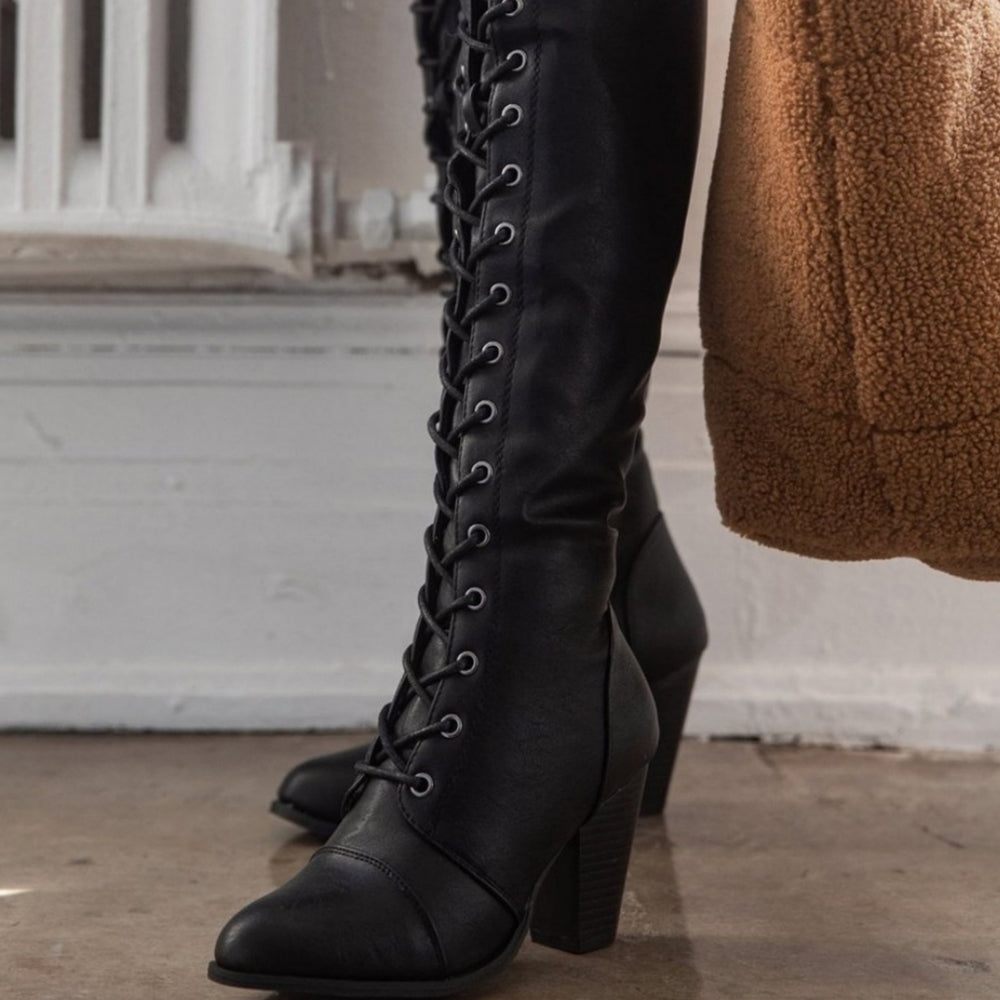 Just In Black Pu Black boots