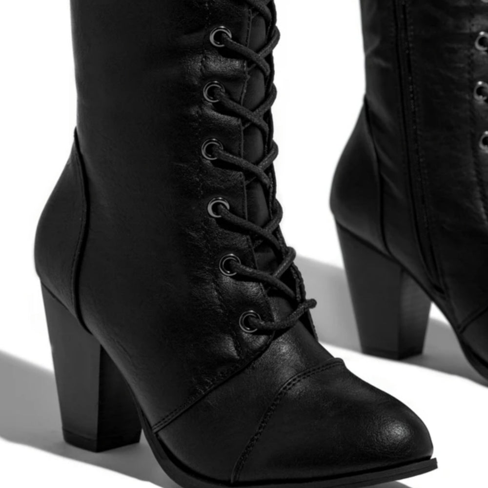 Just In Black Pu Black boots