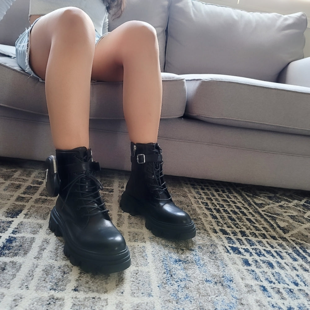 Just In Zip Pocket Combat Booties