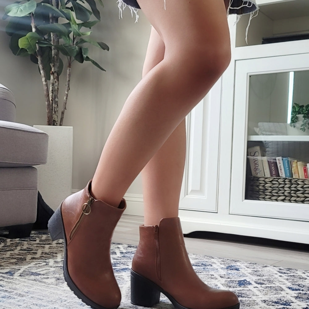 Tan color bootie