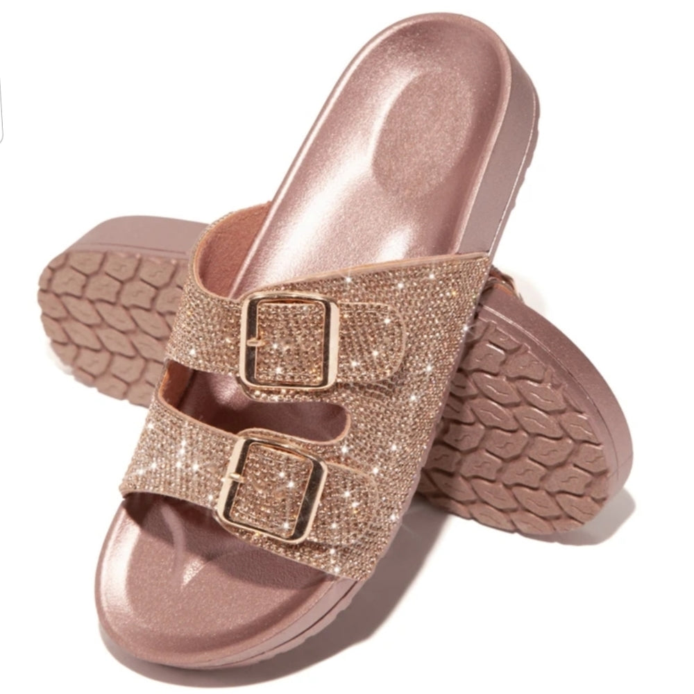 ❤last 6❤BestSeller Rose Gold embellishment Sandal