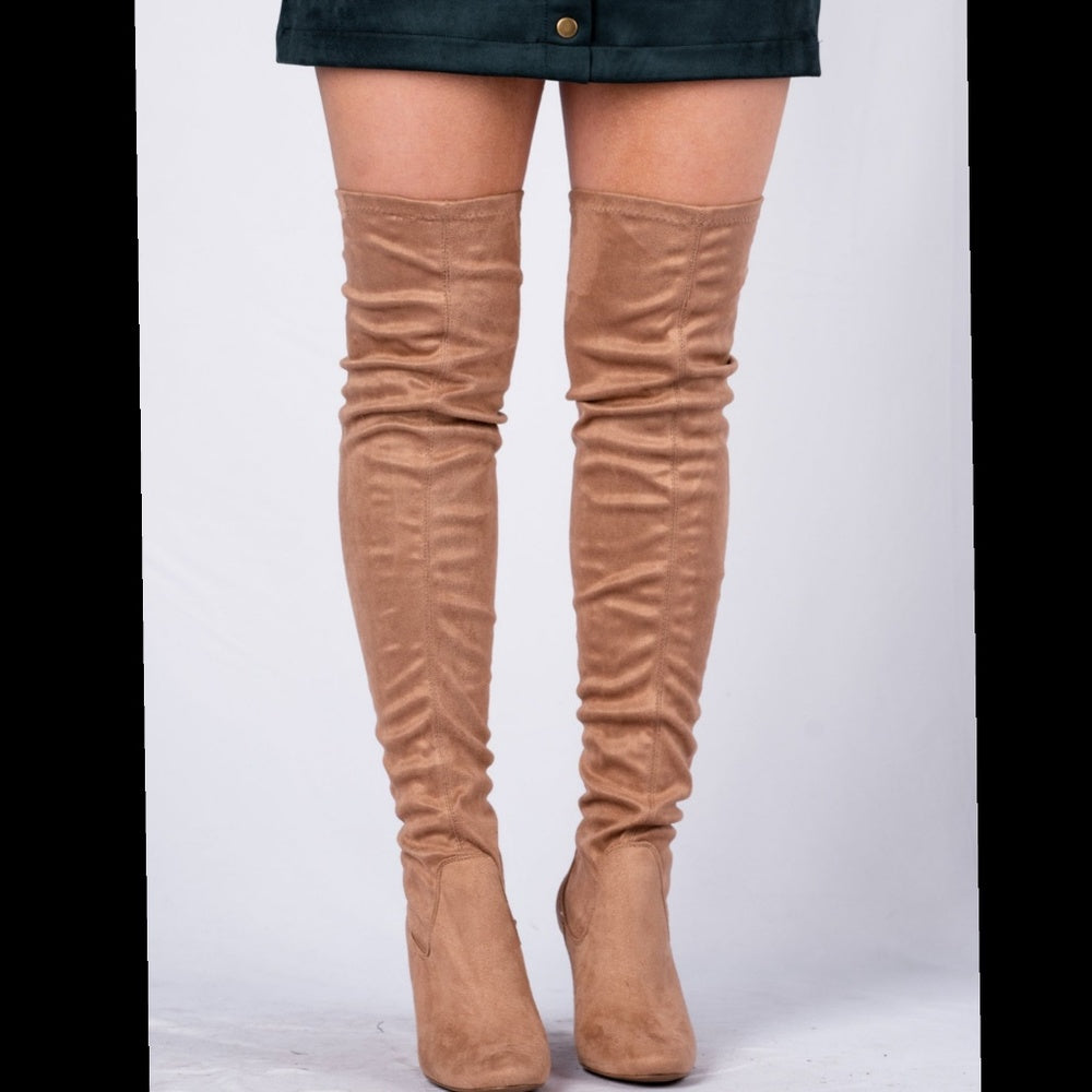 ❤6.5 & 10❤taupe Over The Knee Boot