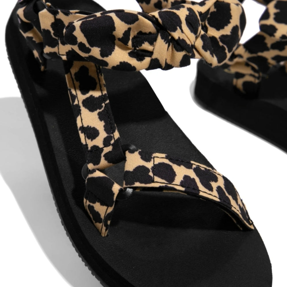 Valley Brown Leopard Summer Sandals