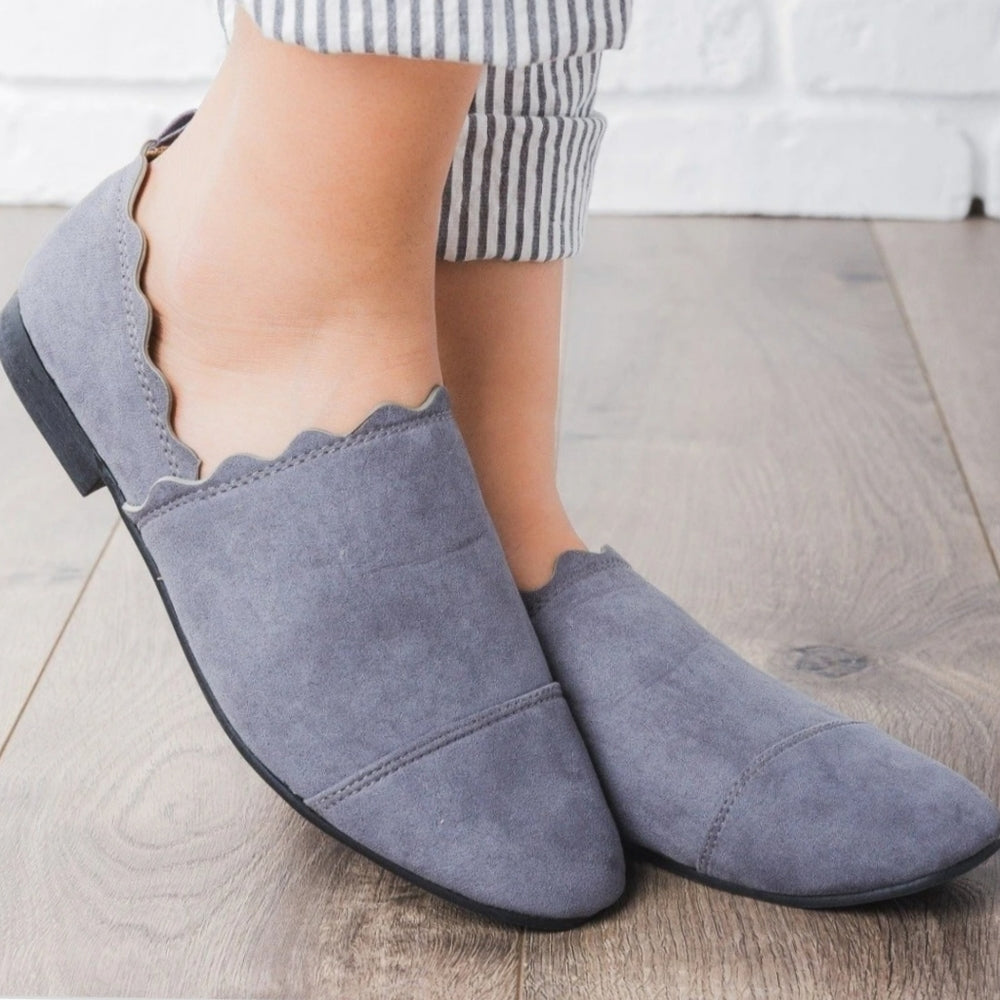 SCALLOPED SLIP-ON