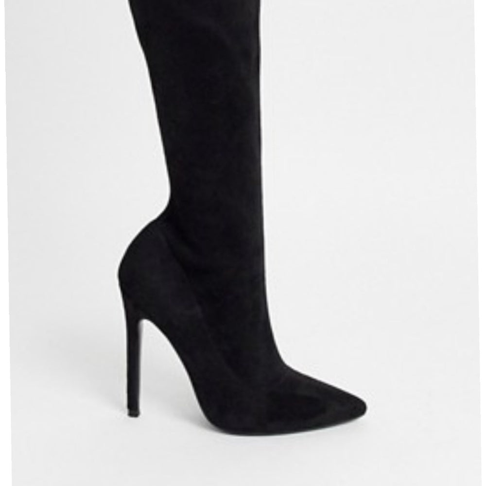 8.5, 9, 10 Low Stock  Into It - Black boots over knee