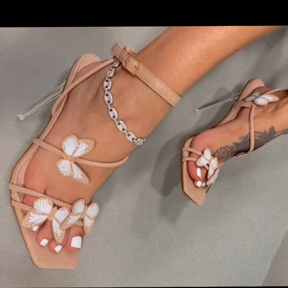 Just In!  ELLYBUTTERFLY 🦋 Heels- Pink PU